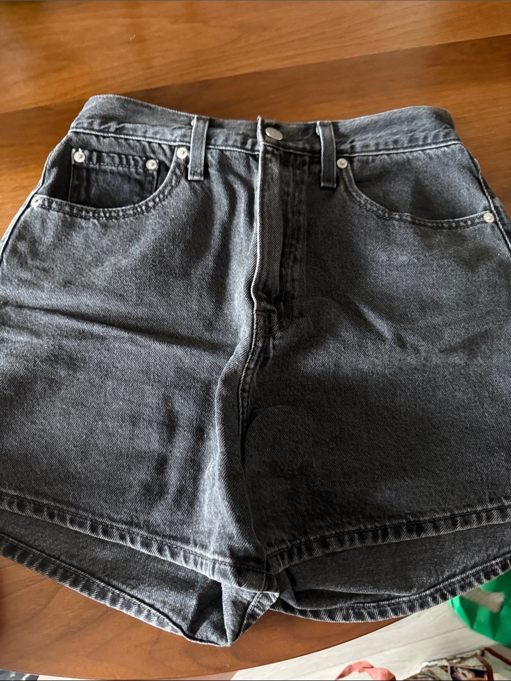 Levi's Black High-Rise Denim Shorts